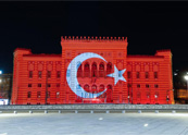 Türk Bayrağını Duvara Yansıt